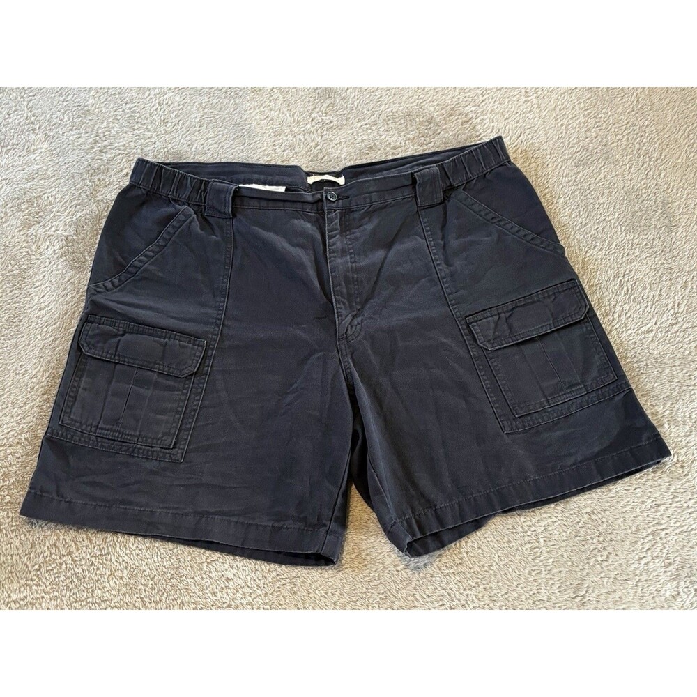 Savane Men's Hiking Shorts Size 42, 6 Pockets, Cargo Blue Cotton Blend